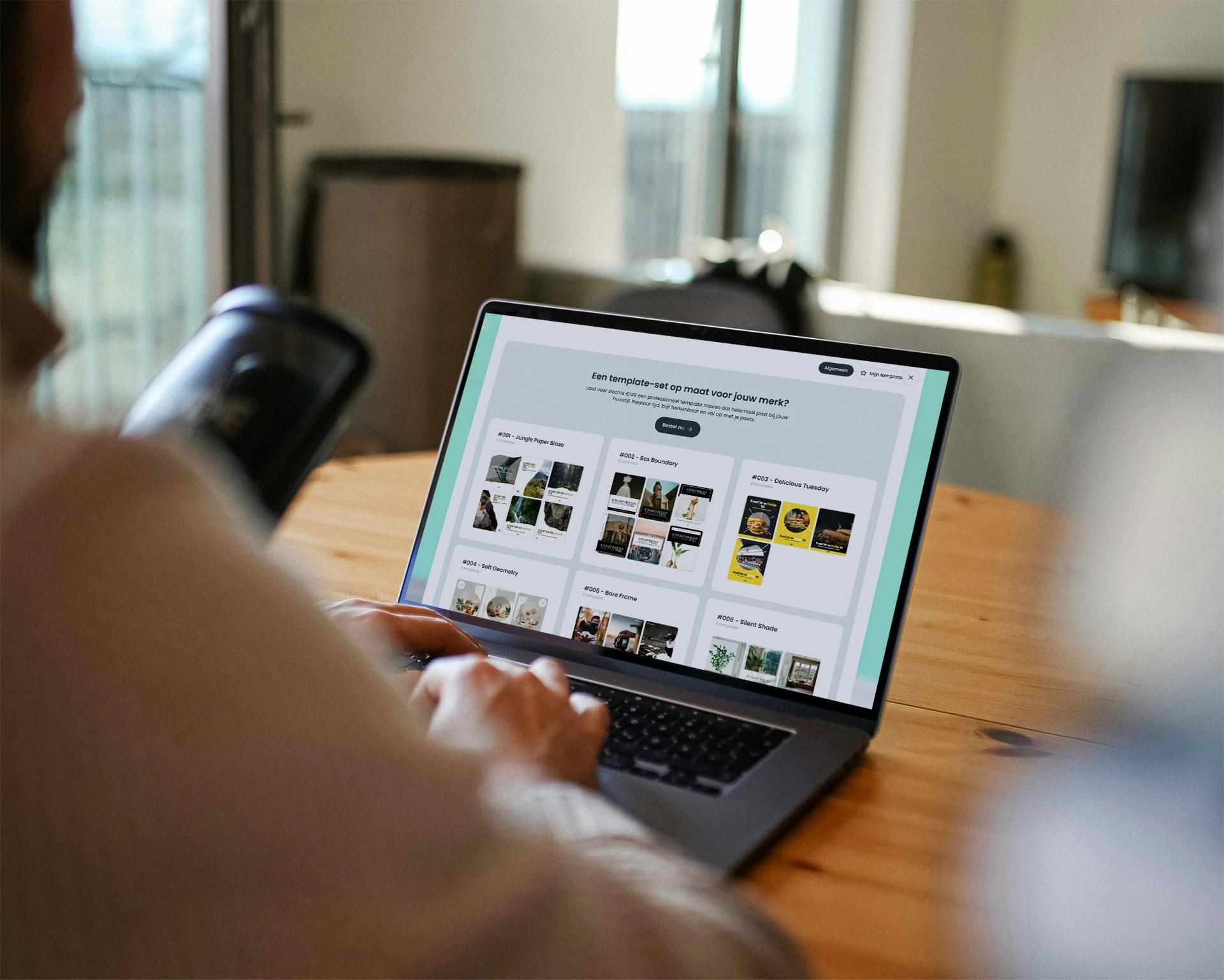 PostSimple template bibliotheek voor social media designs