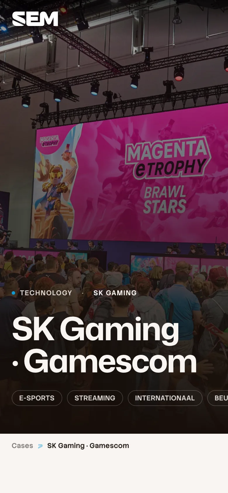 Case SK Gaming op Gamescom — e-sports, broadcast en livestream