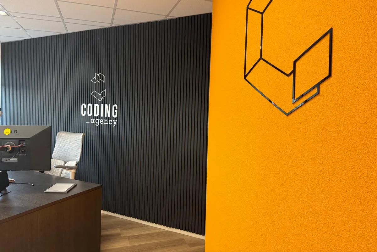 Buitenkant van het kantoor van Coding Agency