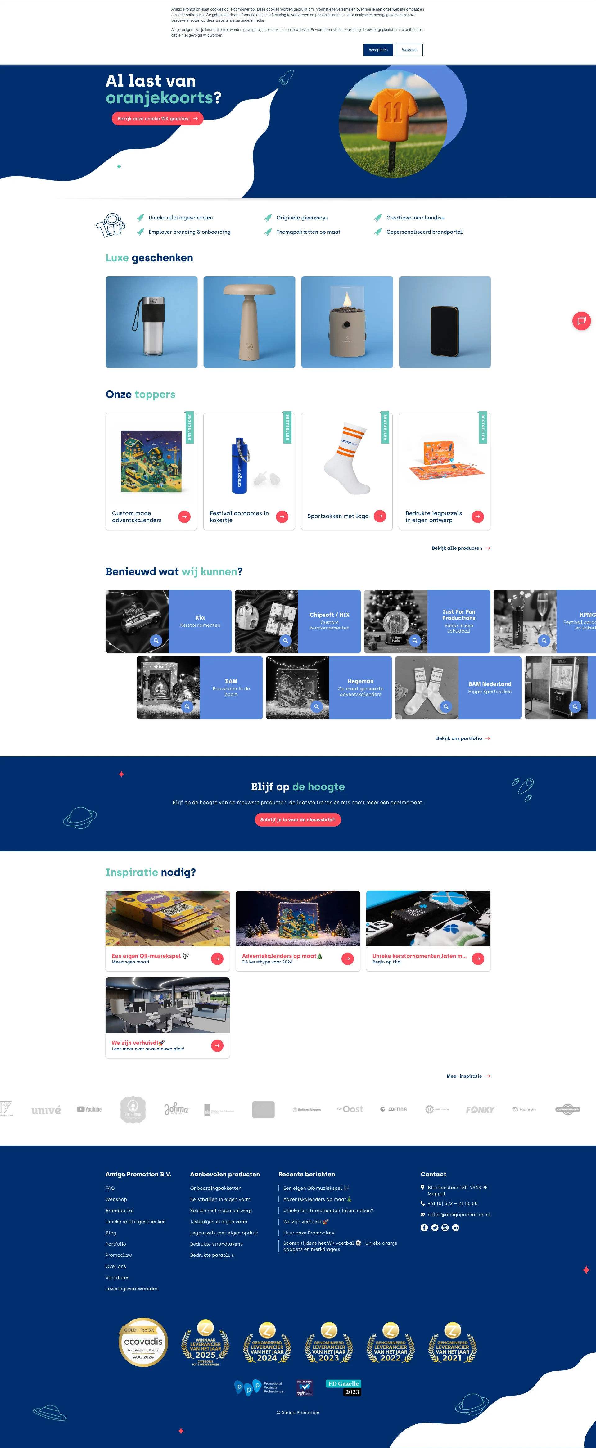 Amigo brandportal framework met order- en tenantoverzicht