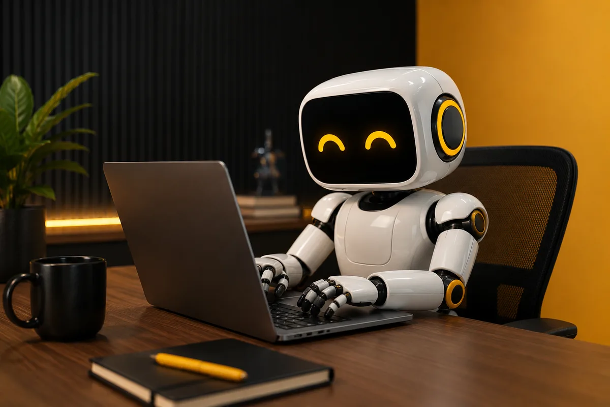 Developer aan het werk op laptop