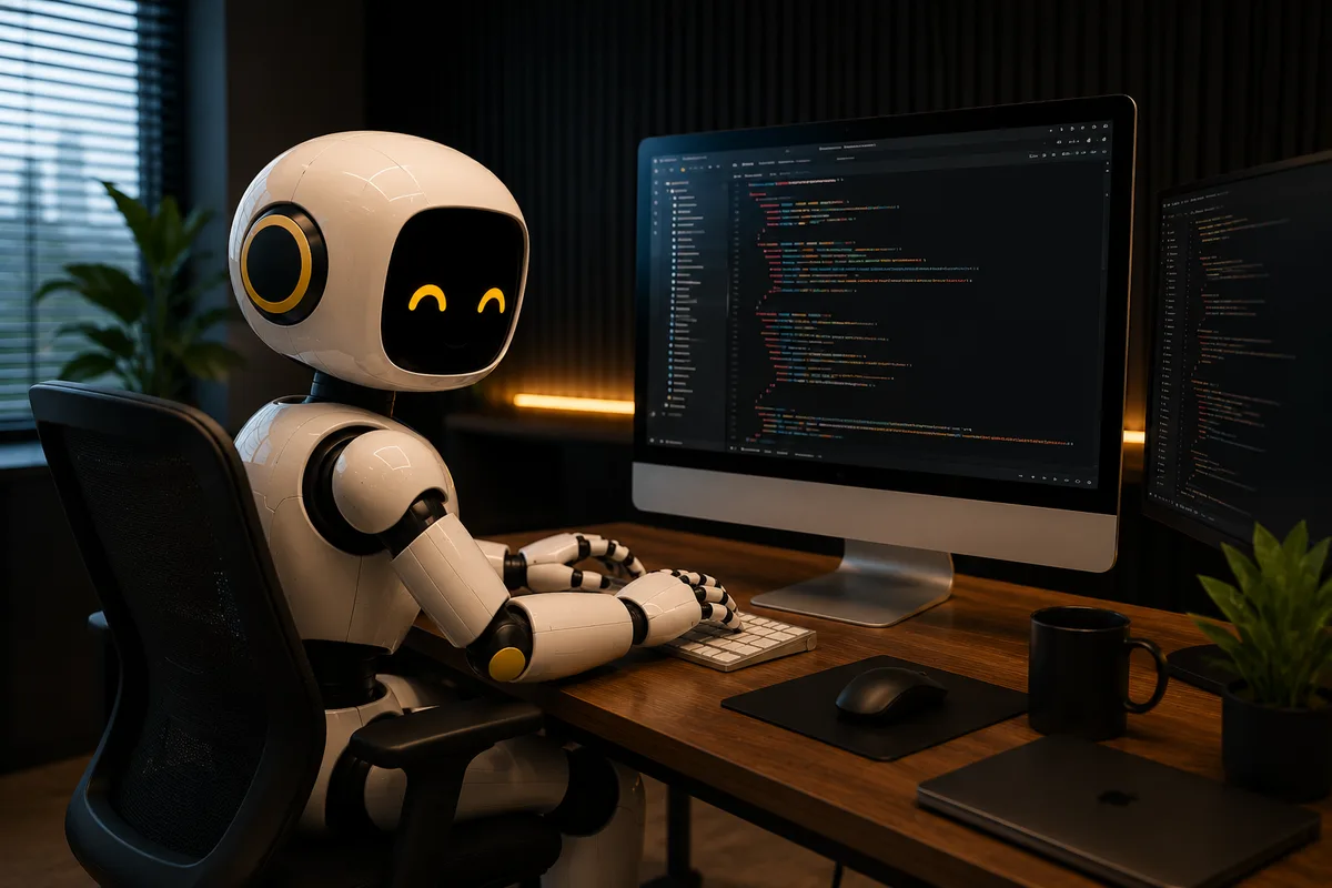 Programmacode op een scherm als achtergrond