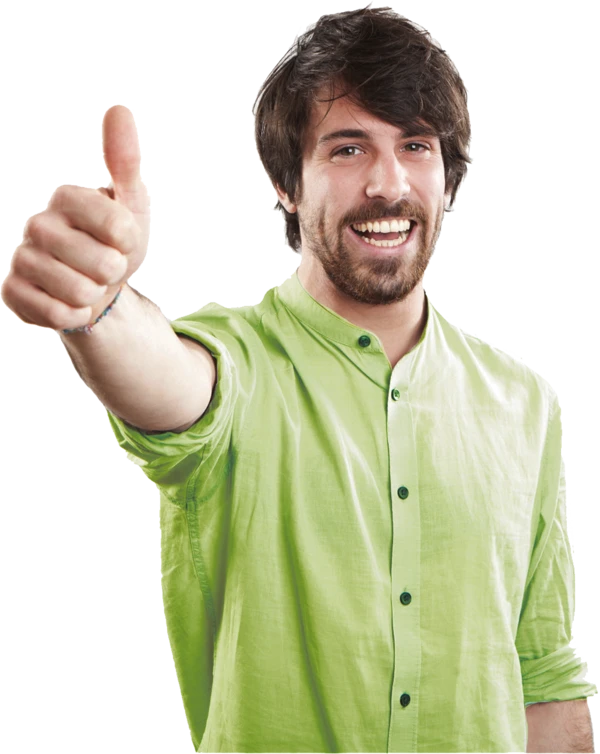 Pandjeshuis Suikerland mascotte met duim omhoog