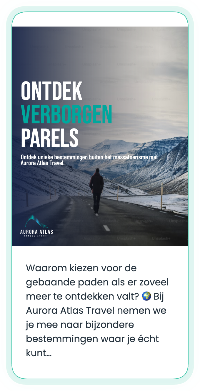 PostSimple demo post voorbeeld - AI gegenereerde social media content