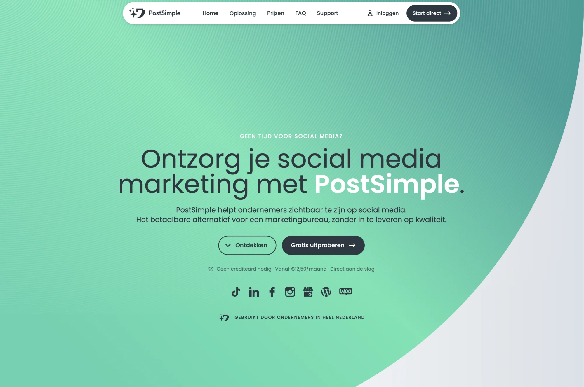 PostSimple homepage